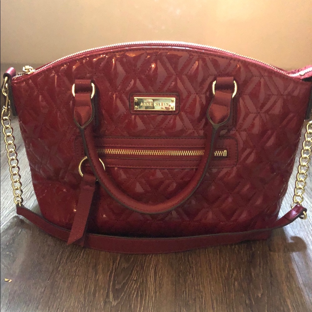 Anne Klein Red Quilted Purse